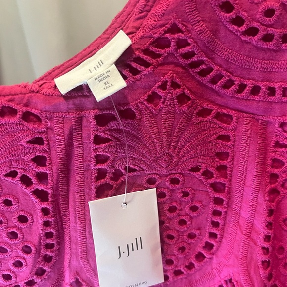 J. Jill Pink Midi Dress pineapple NWT - Picture 5 of 6